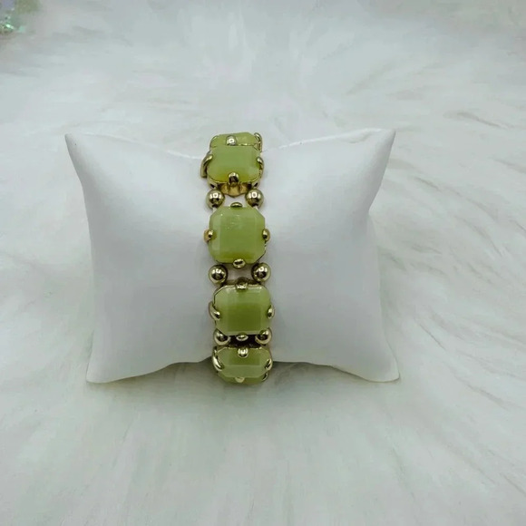 Green & Gold Fashion Jewelry Beaded Bracelet - Picture 3 of 7